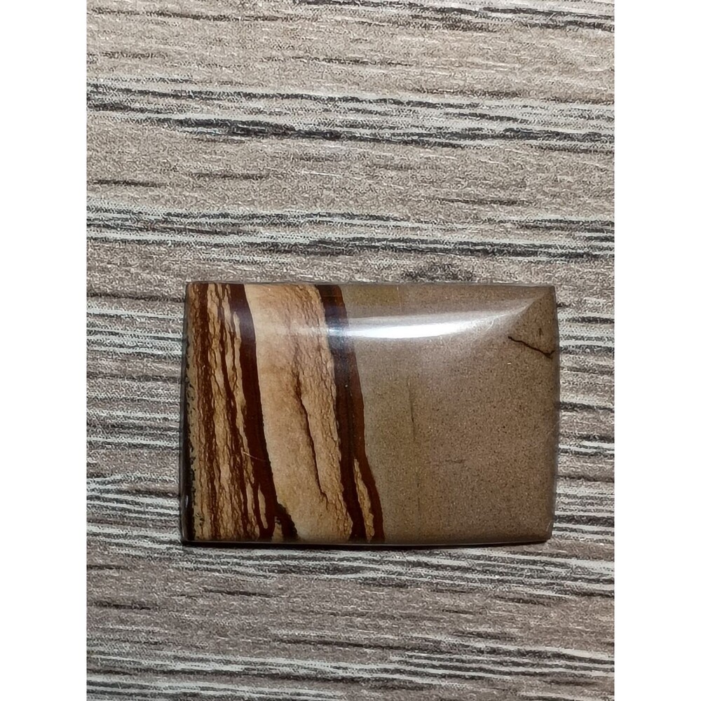 African Queen Picture Jasper Gemstone Pendant Silver Old Stock Unfinished - Picture 2 of 13